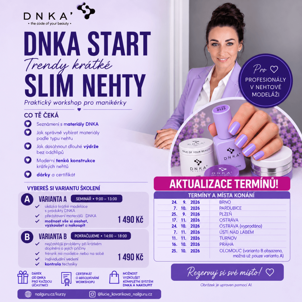 DNKA start Trendy slim krátké nehty